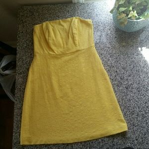 The Limited strapless yellow sundress, sz 8